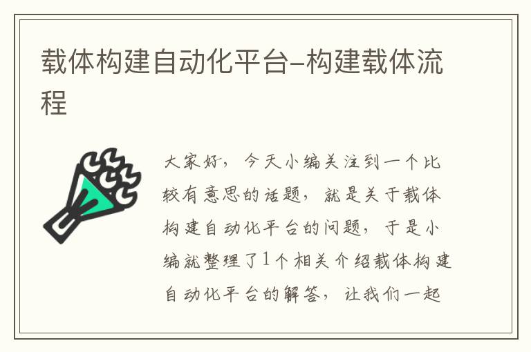 载体构建自动化平台-构建载体流程