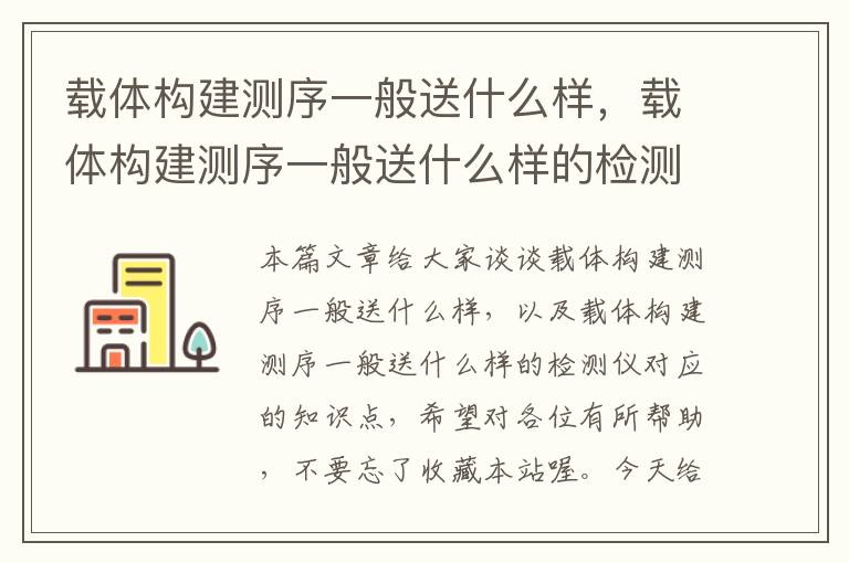 载体构建测序一般送什么样，载体构建测序一般送什么样的检测仪