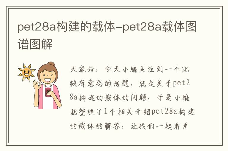 pet28a构建的载体-pet28a载体图谱图解