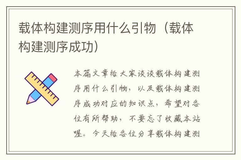 载体构建测序用什么引物（载体构建测序成功）