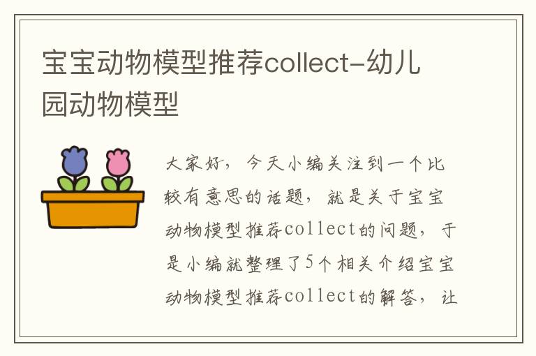 宝宝动物模型推荐collect-幼儿园动物模型