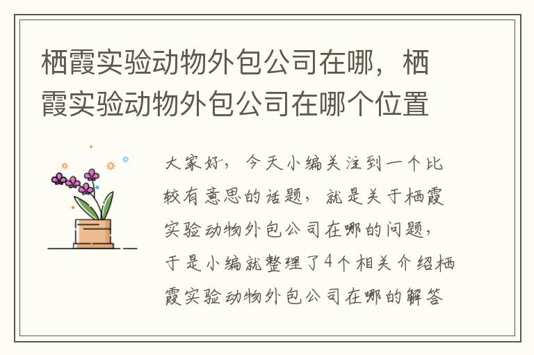 栖霞实验动物外包公司在哪，栖霞实验动物外包公司在哪个位置